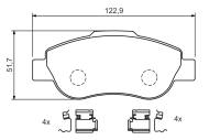 0986424786 BOSCH - Klocki ham.FIAT PANDA 1.2-1.3JTD 03- przód /BOSCH/