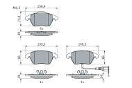 0986424797 BOSCH - Klocki ham.AUDI A3 2.0TFSI 03- przód /BOSCH/