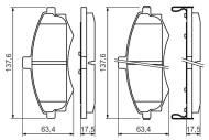 0986424810 BOSCH - Klocki ham.HYUNDAI ELANTRA 1.6-2.0 00- przód /BOSCH/