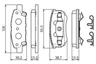 0986424814 BOSCH - Klocki ham.MITSUBISHI OUTLANDER 2.0-2.4 4WD 03-> tył /BOSCH/