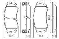 0986424815 BOSCH - Klocki ham.KIA SPORTAGE 2.0-2.7/V6 4WD 04- przód /BOSCH/