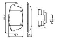 0986424829 BOSCH - Klocki ham.SEAT CORDOBA IBIZA 1.4 2.0 przód 99- /BOSCH/