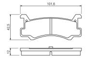 0986460080 BOSCH - Klocki ham.MAZDA 323 85-89 tył /BOSCH/ 