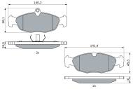 0986460938 BOSCH - Klocki ham.OPEL ASTRA,VECTRA 91- przód /BOSCH/