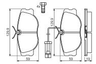 0986460942 BOSCH - Klocki ham.FIAT CROMA 2.0 16V przód /czuj./ /BOSCH/