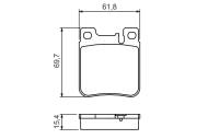 0986460965 BOSCH - Klocki ham.DB W140 92- tył /BOSCH/ /61.7x69.5mm/