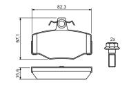 0986460993 BOSCH - Klocki ham.NISSAN PRIMERA 90- tył/+ABS/ /BOSCH/