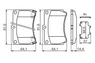 0986461141 BOSCH - Klocki ham.MAZDA 121 88- przód /BOSCH/