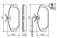 0986461765 BOSCH - Klocki ham.RENAULT SAFRANE przód /czuj./MEGANE SCENIC 1.9TD-2.0 /BOSCH/