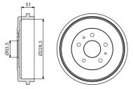 0986477219 BOSCH - Bęben hamulcowy /BOSCH/