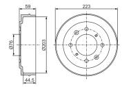 0986477234 BOSCH - Bęben hamulcowy /BOSCH/