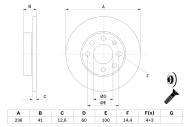 0986478081 BOSCH - Tarcza ham.OPEL KADETT D,E przód /12mm/ /BOSCH/