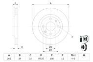 0986478618 BOSCH - Tarcza ham.PEUGEOT 307/C5 XSARA /266x22/ /BOSCH/