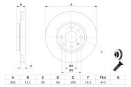 0986478730 BOSCH - Tarcza ham.OPEL CORSA C 1.4-1.7TDI 00- /260x24//BOSCH/