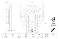 0986478849 BOSCH - Tarcza ham.VW LT 28-35 II 2.3-2.5TDI 99-/BOSCH/