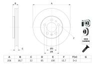 0986478853 BOSCH - Tarcza ham.VW GOLF IV 97-,BORA 98- przód/256x22/went. SEAT LEON 99- /BOSCH/