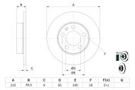 0986478868 BOSCH - Tarcza ham.AUDI A3,TT ,BEETLE 98- tył /232X9/SEAT LEON 99- /BOSCH/