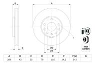 0986478883 BOSCH - Tarcza ham.OPEL ASTRA G 98- przód ZAFFIRA 99- /280x24.8//BOSCH/