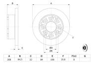 0986478886 BOSCH - Tarcza ham.IVECO DAILY 35.8-35.12 96-TYŁ289X22/BEZ BOLCÓW/ /BOSCH/