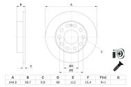 0986478986 BOSCH - Tarcza ham.AUDI A6 TYŁ/245x10/10.2000- /BOSCH/