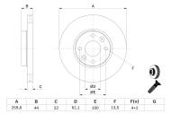 0986479103 BOSCH - Tarcza ham.NISSAN MICRA 1.0-1.4 1.5dCi 03- przód /BOSCH/