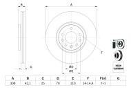 0986479113 BOSCH - Tarcza ham.OPEL ASTRA G 2.0 02- przód /308x25//BOSCH/