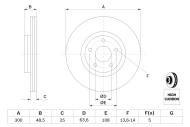 0986479171 BOSCH - Tarcza ham.FORD C-MAX,FOCUS II przód "/300x25/,VOLVO S40 05- 16"" /BOSCH/"