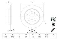 0986479235 BOSCH - Tarcza ham.DB A-KLASA TYŁ 258X8 /BOSCH/ 