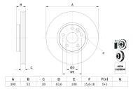 0986479261 BOSCH - Tarcza ham.FORD GALAXY 1.8TDCI-2.2TDCI 06->,MONDEO IV 1.6-2.3 07- przód