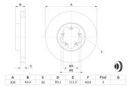 0986479307 BOSCH - Tarcza ham.FORD TRANSIT przód 3.3-3.5T 06- /300X28/ /BOSCH/