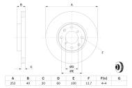 0986479308 BOSCH - Tarcza ham.SUZUKI SWIFT 1.3 05- SPLASH 1.0-1.3DDIS 08- przód /251.3x20/BOSCH/