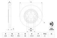 0986479357 BOSCH - Tarcza ham.NISSAN NAVARA 2.5DCI 05- przód