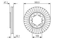 0986479359 BOSCH - Tarcza ham. /BOSCH/