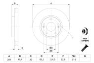 0986479368 BOSCH - Tarcza ham.HYUNDAI TUCSON 2.0-2.7 04- KIA CEE'D 06- przód /BOSCH/