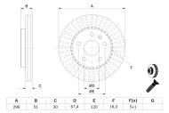 0986479543 BOSCH - Tarcza ham.OPEL INSIGNIA 1.6-2.0 07- przód /296x30/