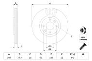 0986479548 BOSCH - Tarcza ham.CITROEN C4 I Coupe (04-10) pr/BOSCH/