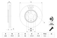 0986479553 BOSCH - Tarcza ham.RENAULT LAGUNA III 1.5DCI-1.607-,MEGANE III 1.4-1.9DCI 08-