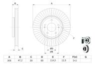 0986479595 BOSCH - Tarcza ham.HYUNDAI SONATA 05- przód /300mm/