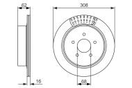 0986479606 BOSCH - Tarcza ham.NISSAN MURANO 3.5 4X4 05- tył