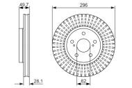 0986479633 BOSCH - Tarcza ham.LEXUS IS250 05- IS220d 05- przód /296x28/