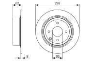 0986479742 BOSCH - Tarcza ham.NISSAN TIIDA 1.5DCI-1.8 07-> tył