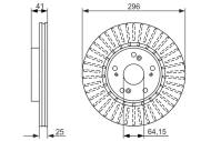 0986479744 BOSCH - Tarcza ham.HONDA ACCORD IX(CU) 2.0i, 2.2i-DTEC