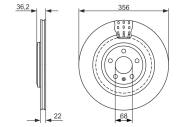 0986479749 BOSCH - Tarcza ham.AUDI A8 10- tył /BOSCH/