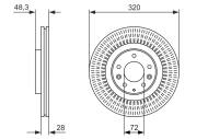 0986479795 BOSCH - Tarcza ham. /BOSCH/