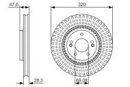 0986479A21 BOSCH - Tarcza ham./BOSCH/ 