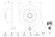 0986479B48 BOSCH - Tarcza ham.AUDI A4 tył /245x10/ /BOSCH/