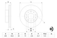 0986479B99 BOSCH - Tarcza ham.FIAT DUCATO 06->,CITROEN JUMPER 06-> przód /BOSCH/