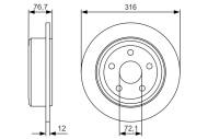 0986479R08 BOSCH - Tarcza ham. /BOSCH/