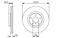 0986479R22 BOSCH - Tarcza ham. /BOSCH/