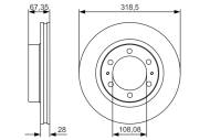 0986479R46 BOSCH - Tarcza ham. /BOSCH/